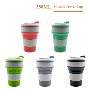12 oz / 350 ml Collapsible Silicone Coffee Cup for Travel